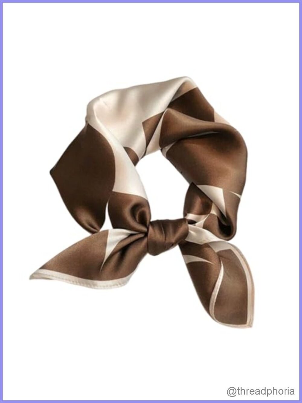 100% Mulberry Silk Small Square Neckerchief Scarf, 21" Versatile Fashion Scarf